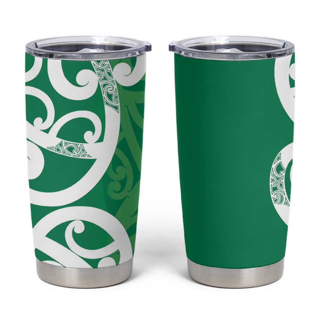 Pounamu Green Maori Tumbler Cup Koru Kowhaiwhai - Polynesian Pride
