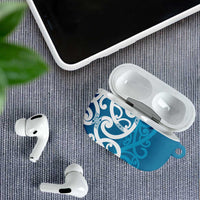 Azure Blue Maori AirPods Case Koru Kowhaiwhai LT7 - Polynesian Pride