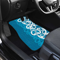 Azure Blue Maori Car Mats Koru Kowhaiwhai LT7 - Polynesian Pride