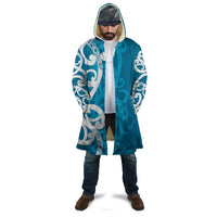 Azure Blue Maori Cloak Koru Kowhaiwhai - Polynesian Pride