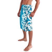 Azure Blue Maori Lavalava Koru Kowhaiwhai LT7 - Polynesian Pride