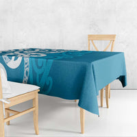 Azure Blue Maori Tablecloth Koru Kowhaiwhai LT7 - Polynesian Pride