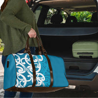 Azure Blue Maori Travel Bag Koru Kowhaiwhai - Polynesian Pride