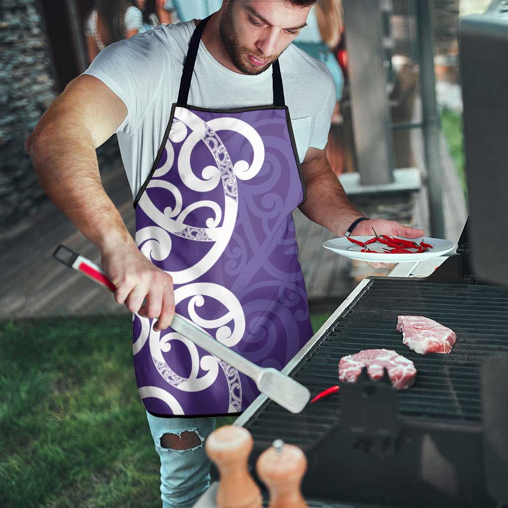 Violet Green Maori Apron Koru Kowhaiwhai LT7 - Polynesian Pride