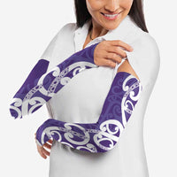 Violet Green Maori Arm Sleeves Koru Kowhaiwhai LT7 - Polynesian Pride