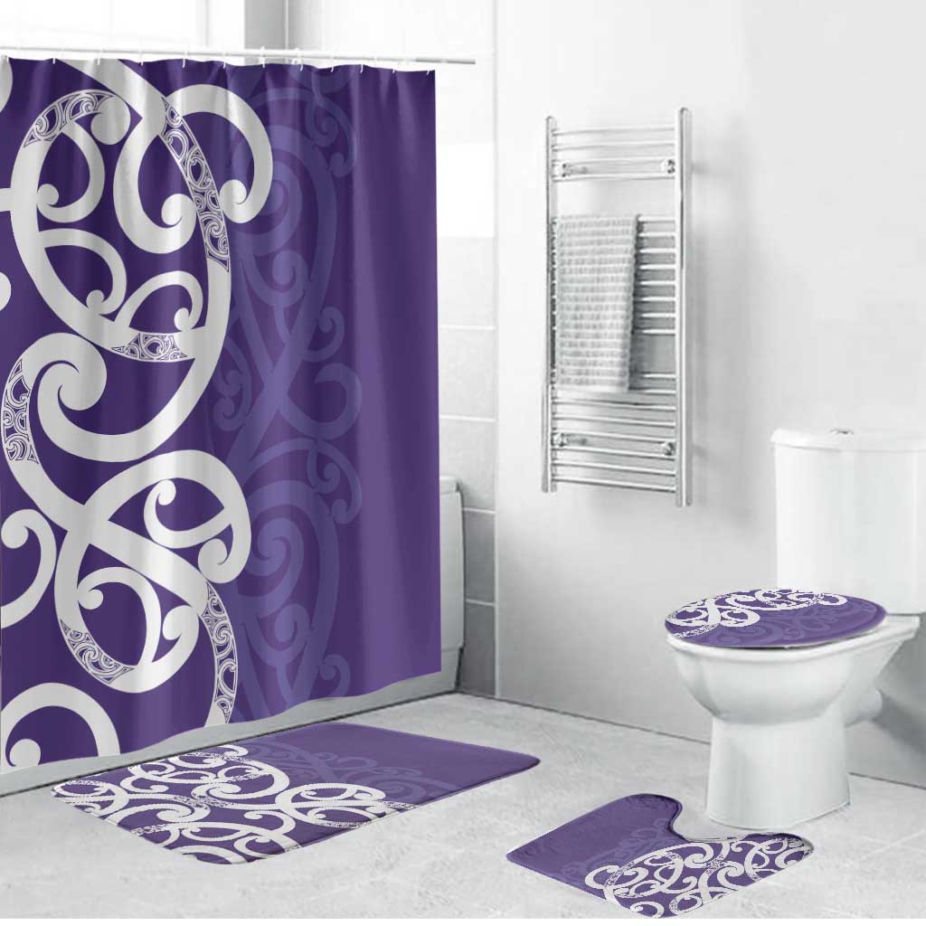 Violet Green Maori Bathroom Set Koru Kowhaiwhai - Polynesian Pride