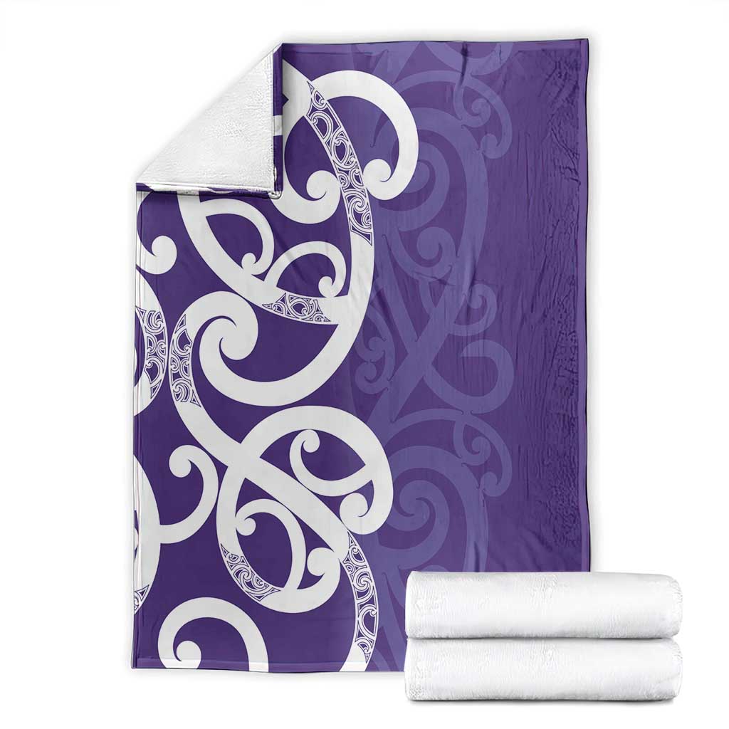 Violet Green Maori Blanket Koru Kowhaiwhai - Polynesian Pride