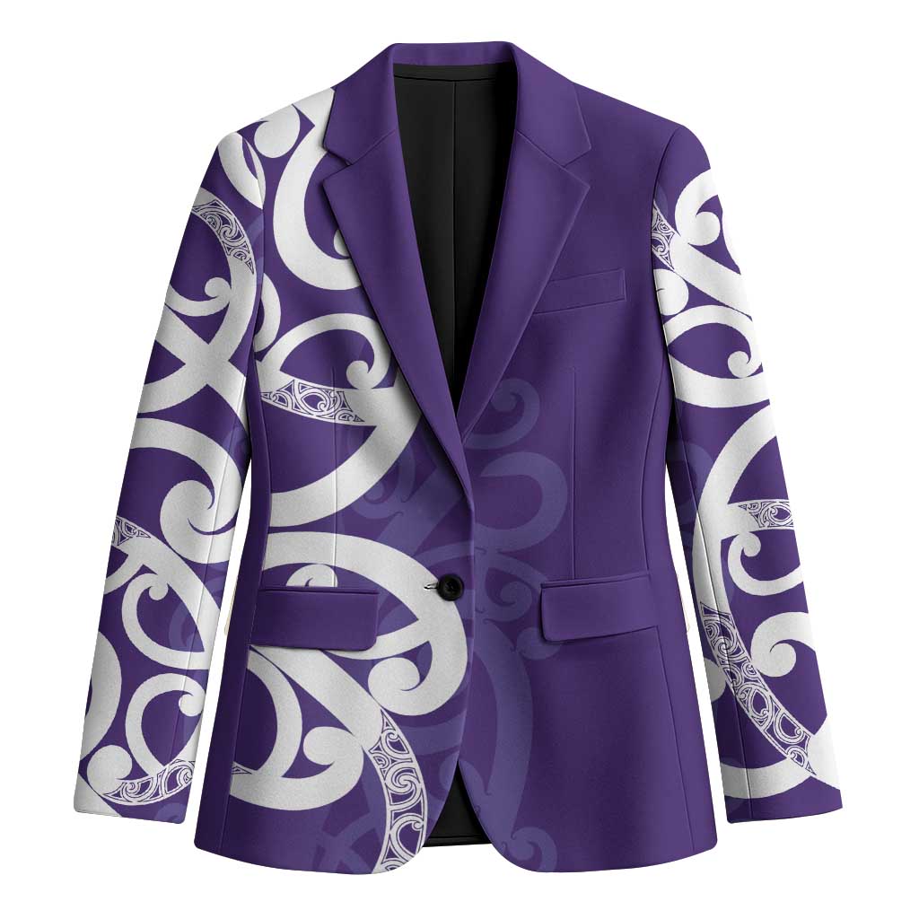 Violet Green Maori Blazer Koru Kowhaiwhai LT7 Unisex Violet - Polynesian Pride