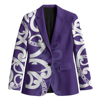 Violet Green Maori Blazer Koru Kowhaiwhai LT7 Unisex Violet - Polynesian Pride
