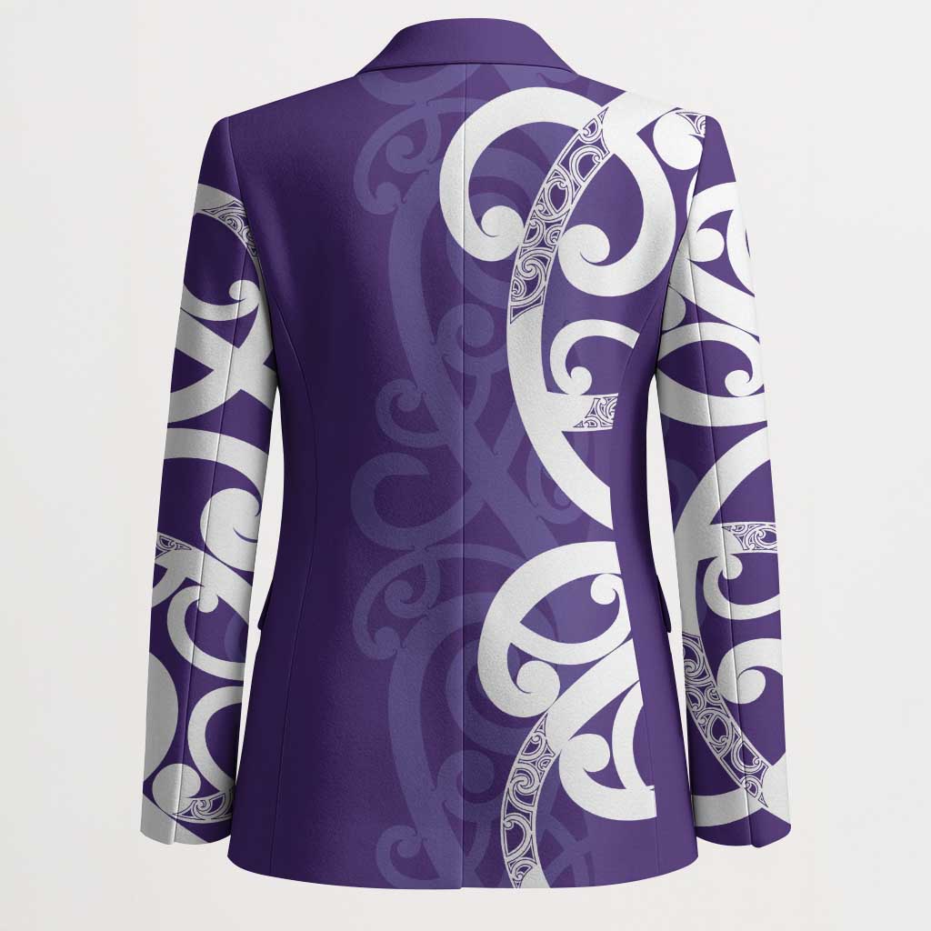 Violet Green Maori Blazer Koru Kowhaiwhai LT7 - Polynesian Pride