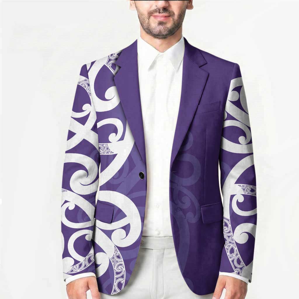 Violet Green Maori Blazer Koru Kowhaiwhai LT7 - Polynesian Pride