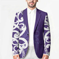 Violet Green Maori Blazer Koru Kowhaiwhai LT7 - Polynesian Pride