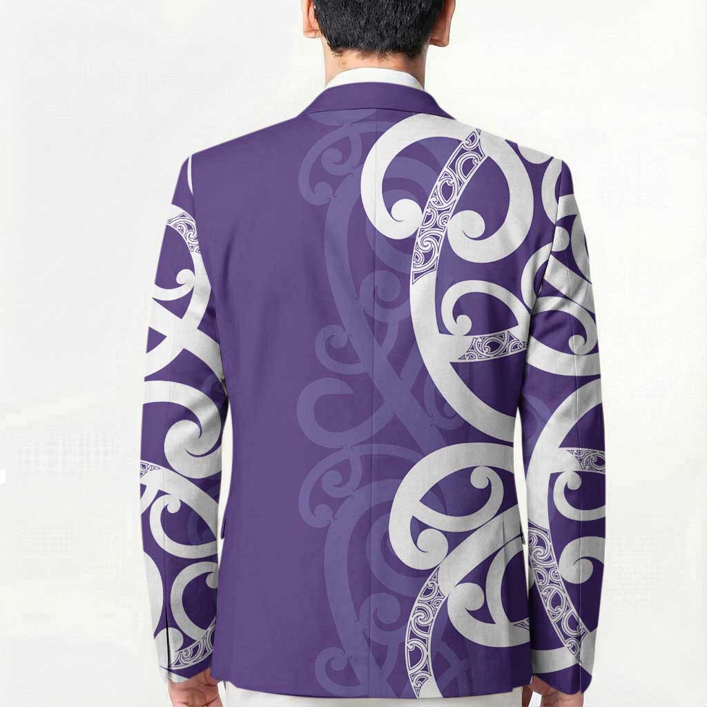 Violet Green Maori Blazer Koru Kowhaiwhai LT7 - Polynesian Pride