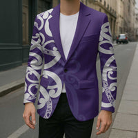 Violet Green Maori Blazer Koru Kowhaiwhai LT7 - Polynesian Pride