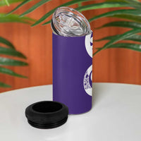 Violet Green Maori 4 in 1 Can Cooler Tumbler Koru Kowhaiwhai LT7 - Polynesian Pride