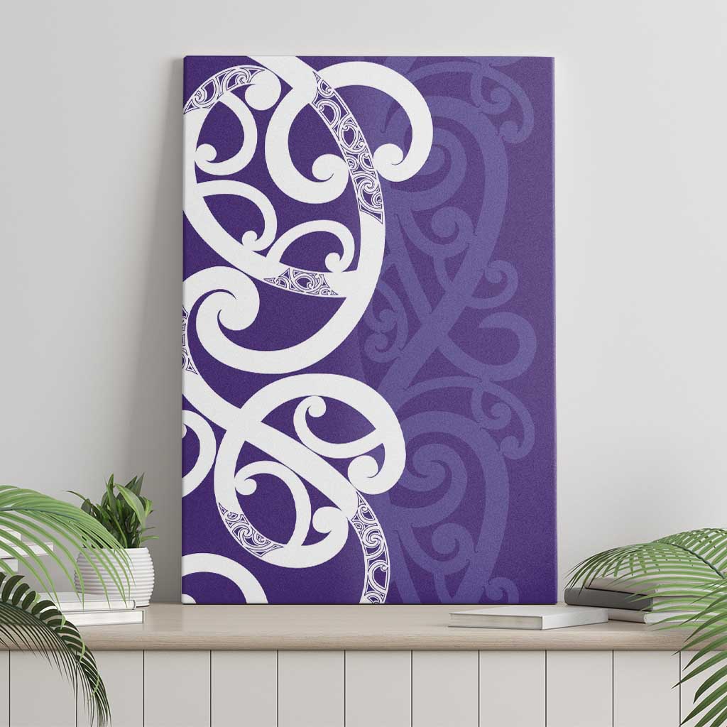 Violet Green Maori Canvas Wall Art Koru Kowhaiwhai LT7 - Polynesian Pride