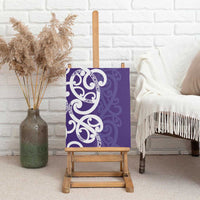 Violet Green Maori Canvas Wall Art Koru Kowhaiwhai LT7 - Polynesian Pride