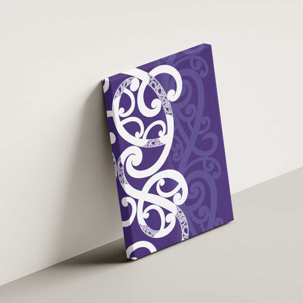 Violet Green Maori Canvas Wall Art Koru Kowhaiwhai LT7 - Polynesian Pride