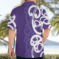 Violet Green Maori Hawaiian Shirt Koru Kowhaiwhai LT7 - Polynesian Pride