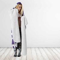 Violet Green Maori Hooded Blanket Koru Kowhaiwhai LT7 - Polynesian Pride