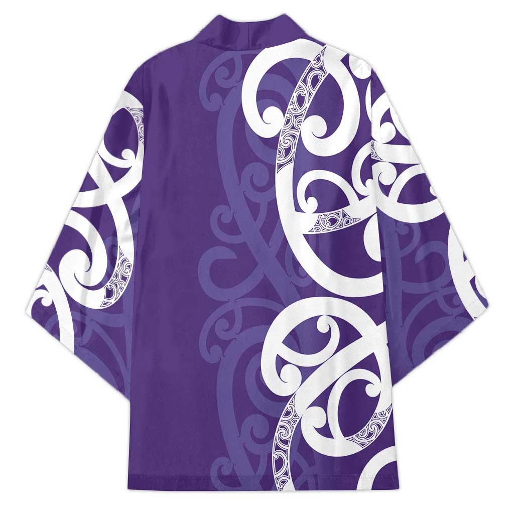 Violet Green Maori Kimono Koru Kowhaiwhai LT7 - Polynesian Pride