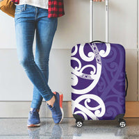 Violet Green Maori Luggage Cover Koru Kowhaiwhai - Polynesian Pride