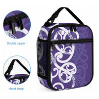 Violet Green Maori Lunch Bag Koru Kowhaiwhai LT7 - Polynesian Pride