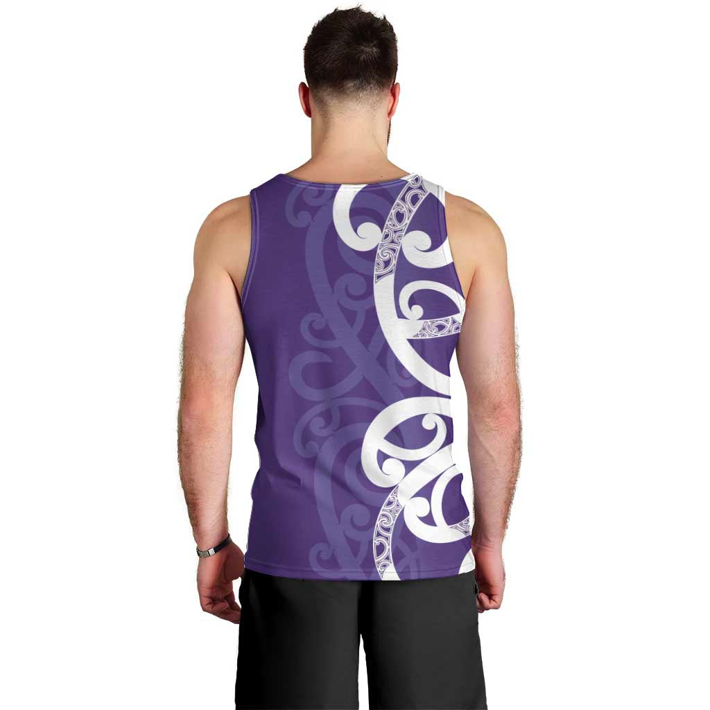 Violet Green Maori Men Tank Top Koru Kowhaiwhai LT7 - Polynesian Pride