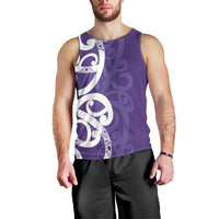 Violet Green Maori Men Tank Top Koru Kowhaiwhai LT7 - Polynesian Pride