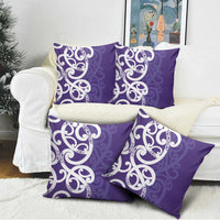 Violet Green Maori Pillow Cover Koru Kowhaiwhai LT7 - Polynesian Pride