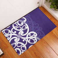 Violet Green Maori Rubber Doormat Koru Kowhaiwhai LT7 - Polynesian Pride