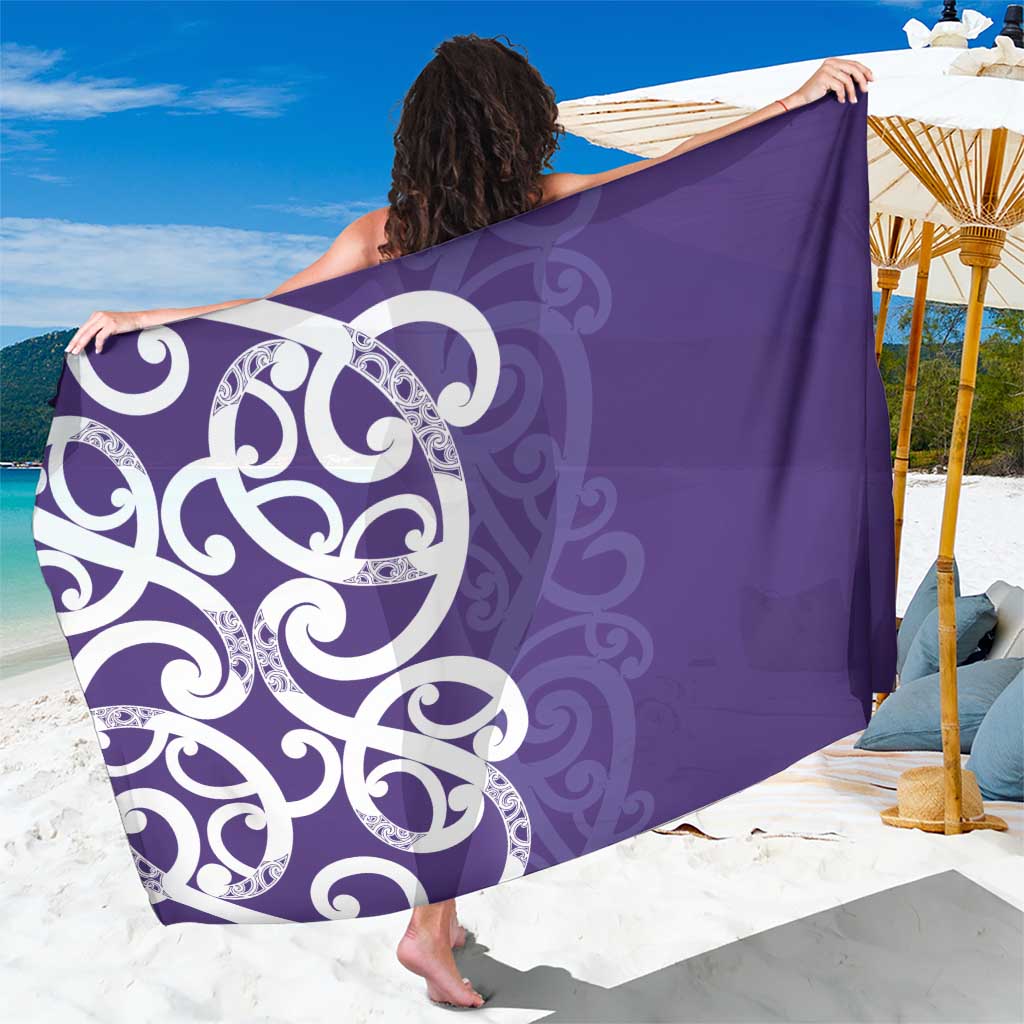 Violet Green Maori Sarong Koru Kowhaiwhai - Polynesian Pride