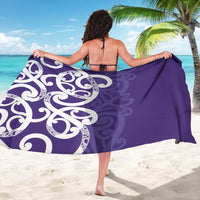 Violet Green Maori Sarong Koru Kowhaiwhai - Polynesian Pride