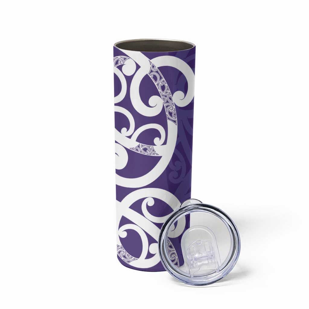 Violet Green Maori Skinny Tumbler Koru Kowhaiwhai LT7 - Polynesian Pride