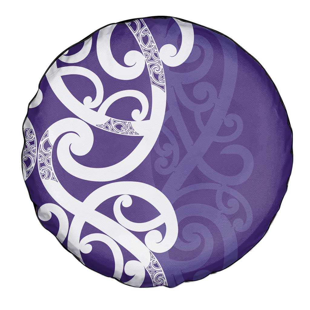 Violet Green Maori Spare Tire Cover Koru Kowhaiwhai LT7 - Polynesian Pride