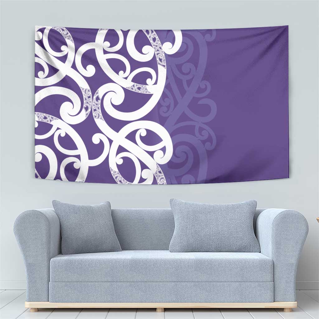 Violet Green Maori Tapestry Koru Kowhaiwhai - Polynesian Pride