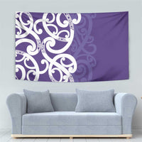 Violet Green Maori Tapestry Koru Kowhaiwhai - Polynesian Pride