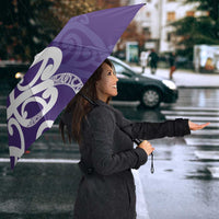Violet Green Maori Umbrella Koru Kowhaiwhai LT7 - Polynesian Pride