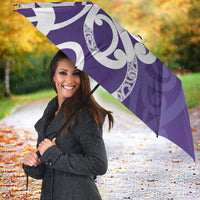 Violet Green Maori Umbrella Koru Kowhaiwhai LT7 - Polynesian Pride