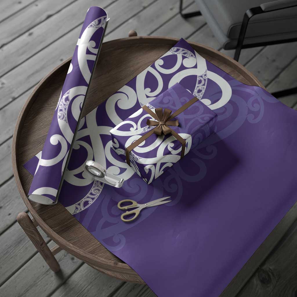 Violet Green Maori Wrapping Paper Koru Kowhaiwhai LT7 - Polynesian Pride