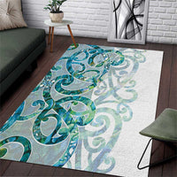 Paua Shell Maori Area Rug Koru Kowhaiwhai - Polynesian Pride