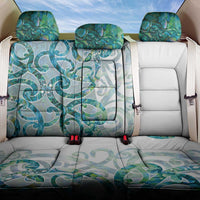 Paua Shell Maori Back Car Seat Cover Koru Kowhaiwhai LT7 One Size White - Polynesian Pride