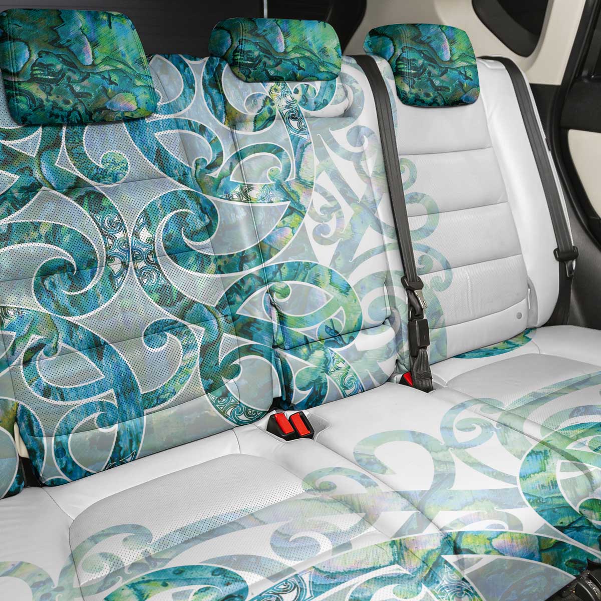 Paua Shell Maori Back Car Seat Cover Koru Kowhaiwhai LT7 - Polynesian Pride