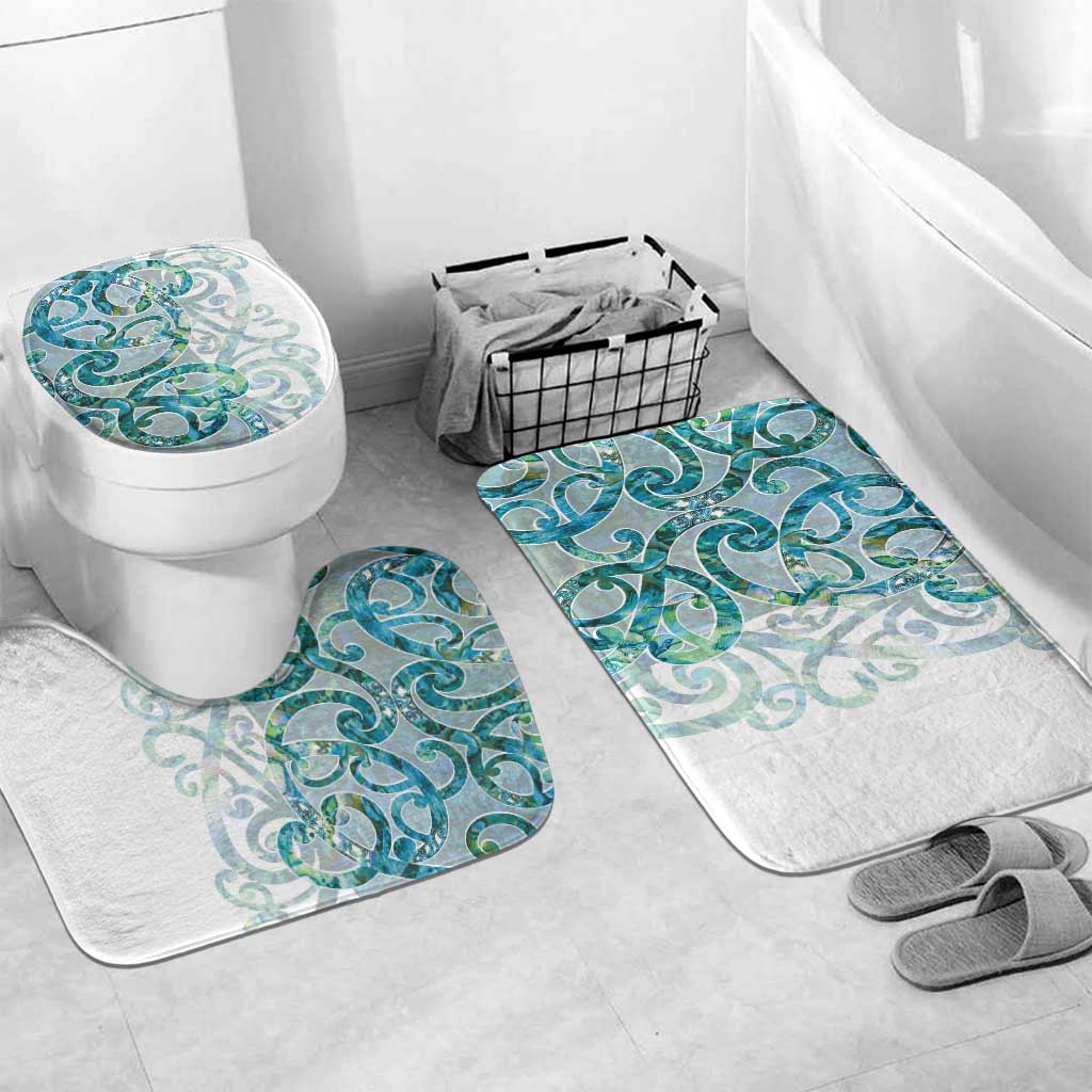 Paua Shell Maori Bathroom Set Koru Kowhaiwhai - Polynesian Pride