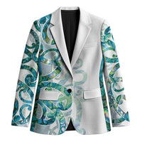 Paua Shell Maori Blazer Koru Kowhaiwhai LT7 Unisex White - Polynesian Pride