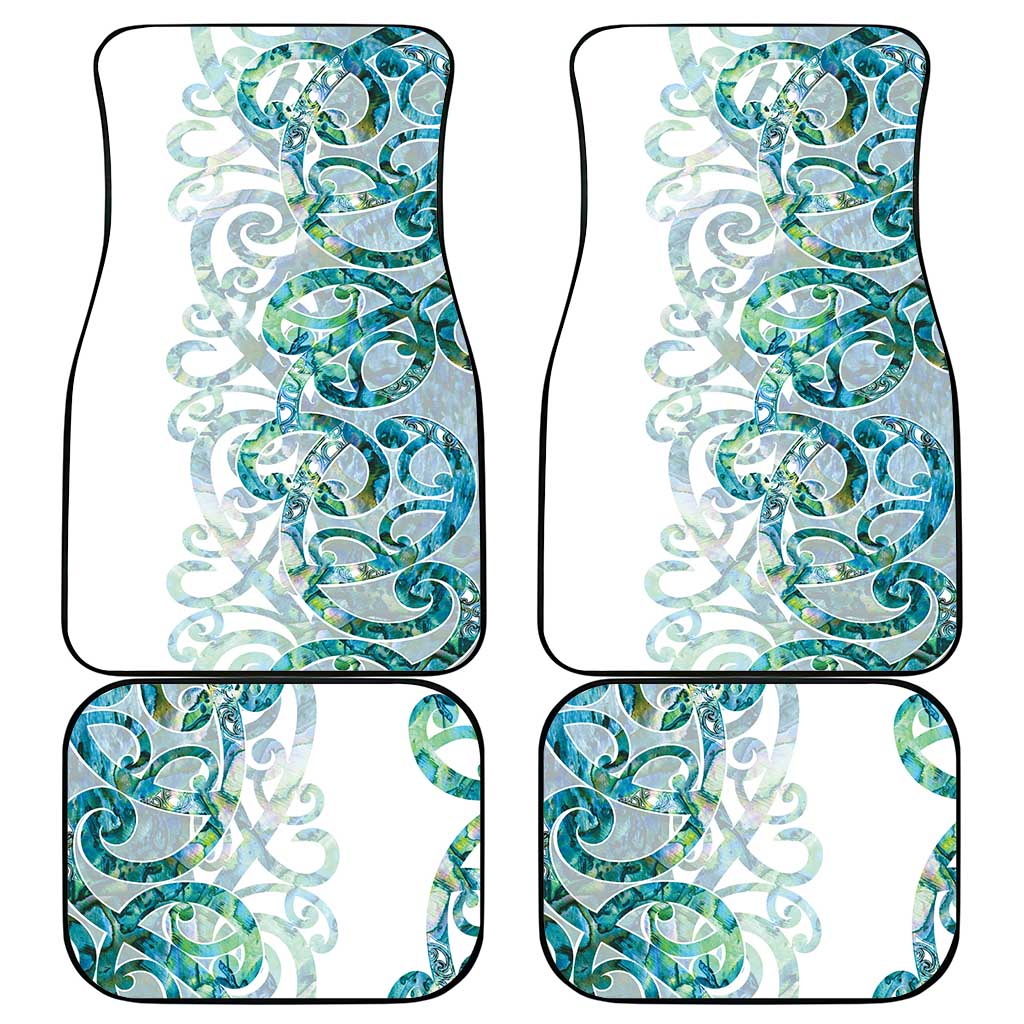 Paua Shell Maori Car Mats Koru Kowhaiwhai LT7 - Polynesian Pride