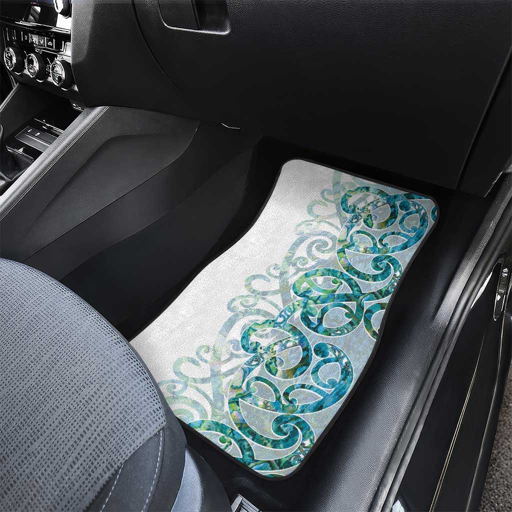 Paua Shell Maori Car Mats Koru Kowhaiwhai LT7 - Polynesian Pride