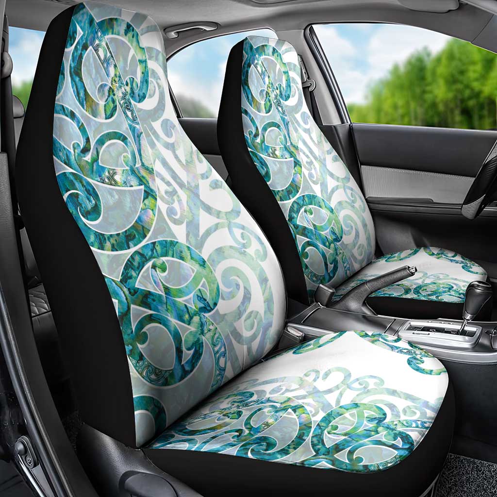 Paua Shell Maori Car Seat Cover Koru Kowhaiwhai LT7 - Polynesian Pride
