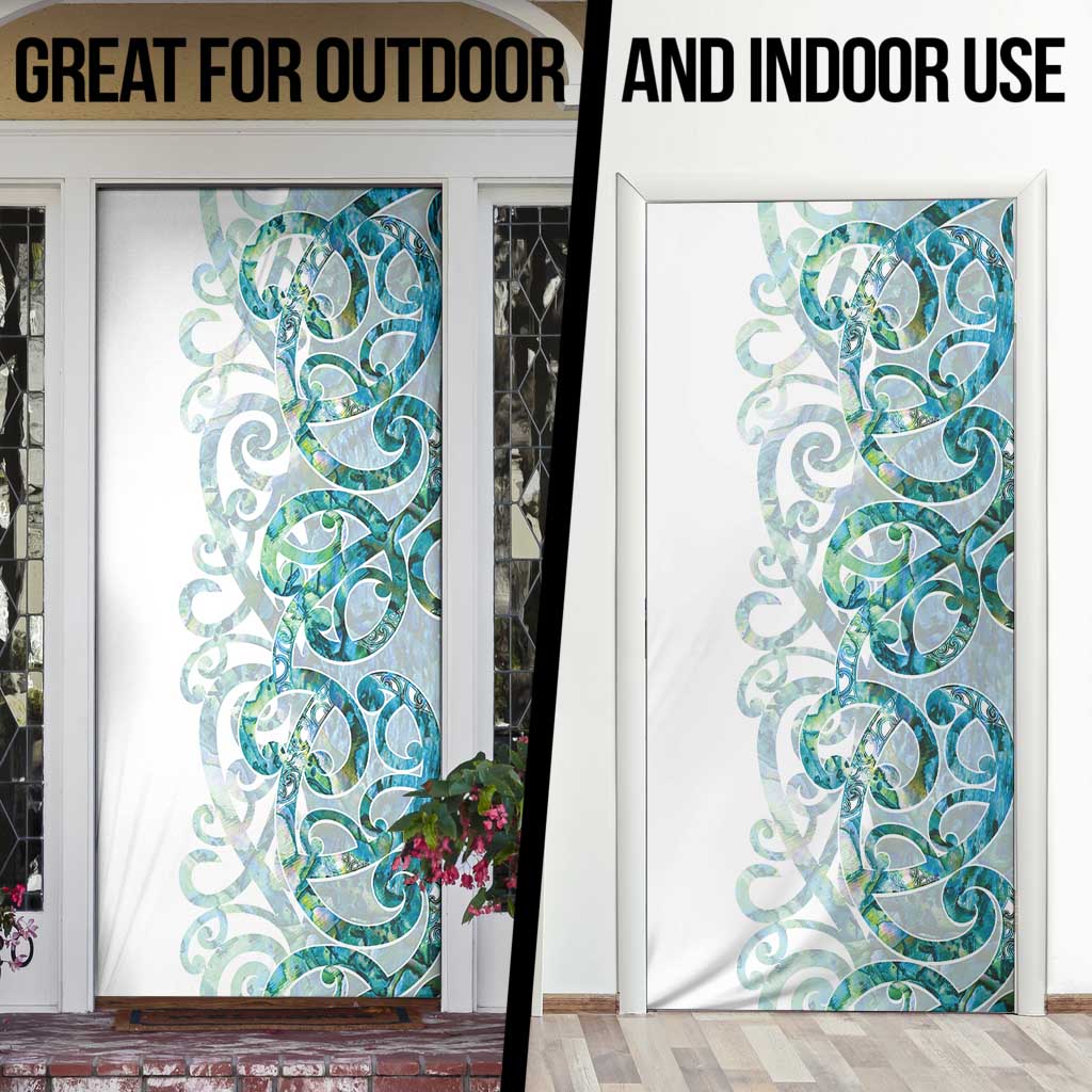 Paua Shell Maori Door Cover Koru Kowhaiwhai LT7 - Polynesian Pride