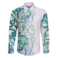 Paua Shell Maori Family Matching Summer Maxi Dress and Hawaiian Shirt Koru Kowhaiwhai - Polynesian Pride